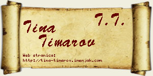 Tina Timarov vizit kartica